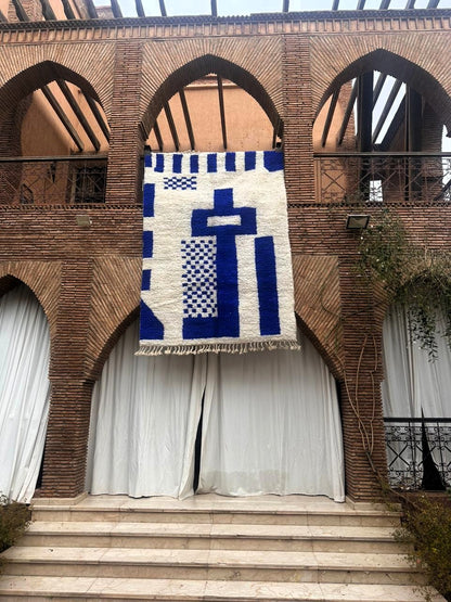 Taza – Handmade Blue Moroccan Rug