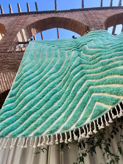 Ourika – Handmade Green Moroccan Rug