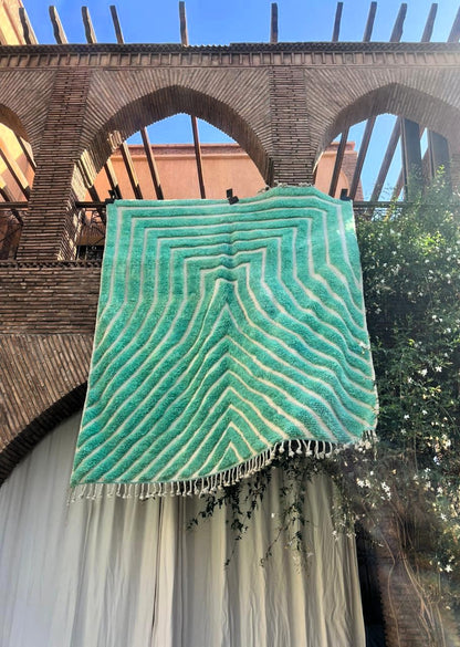 Ourika – Handmade Green Moroccan Rug