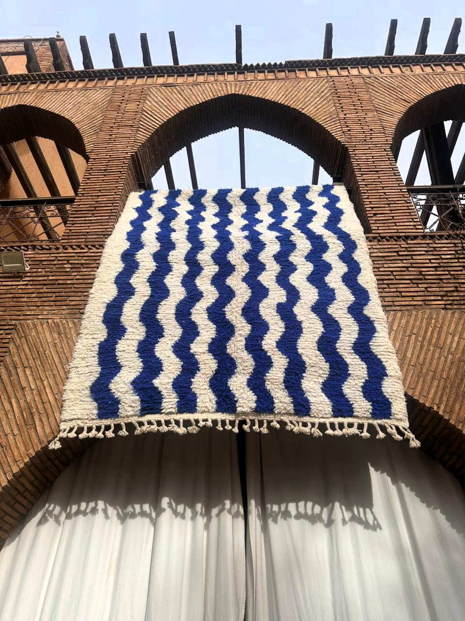 Tahannaout – Handmade Blue Moroccan Rug