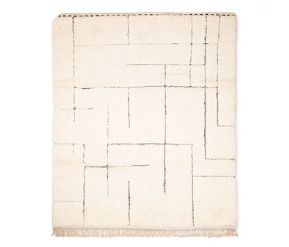 Atlas white Handmade Moroccan rug