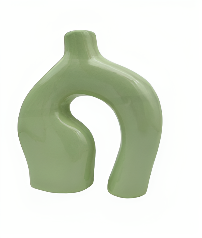 Set of 2 : Verdant Embrace Ceramic Vase Pair