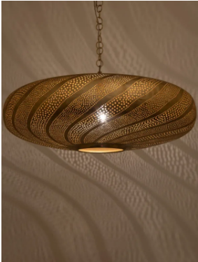 Majestic Moroccan pendant light-large, 25x55 cm
