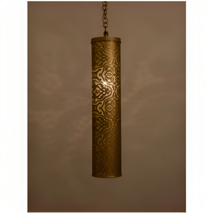 Himmelszylinder: Kupfer-Pendelleuchte – 63 x 13 cm