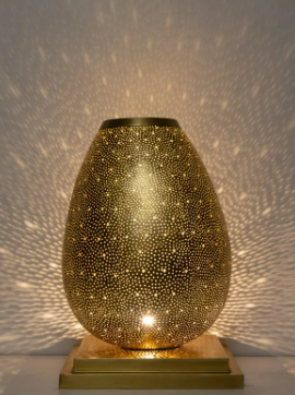Grand lampadaire : élégance cosmique cuivre, 55x33 cm