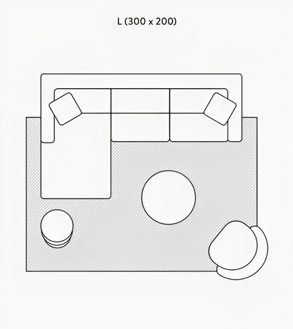 Dakhla – handgewebter Wollteppich – 300 x 200 cm – Weiß und Grau