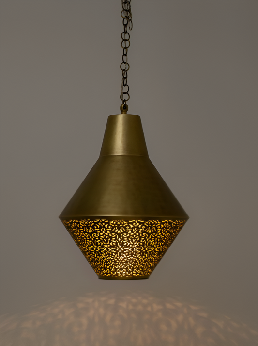 Caravan : handcrafted copper pendant lamp-large-45x40 cm