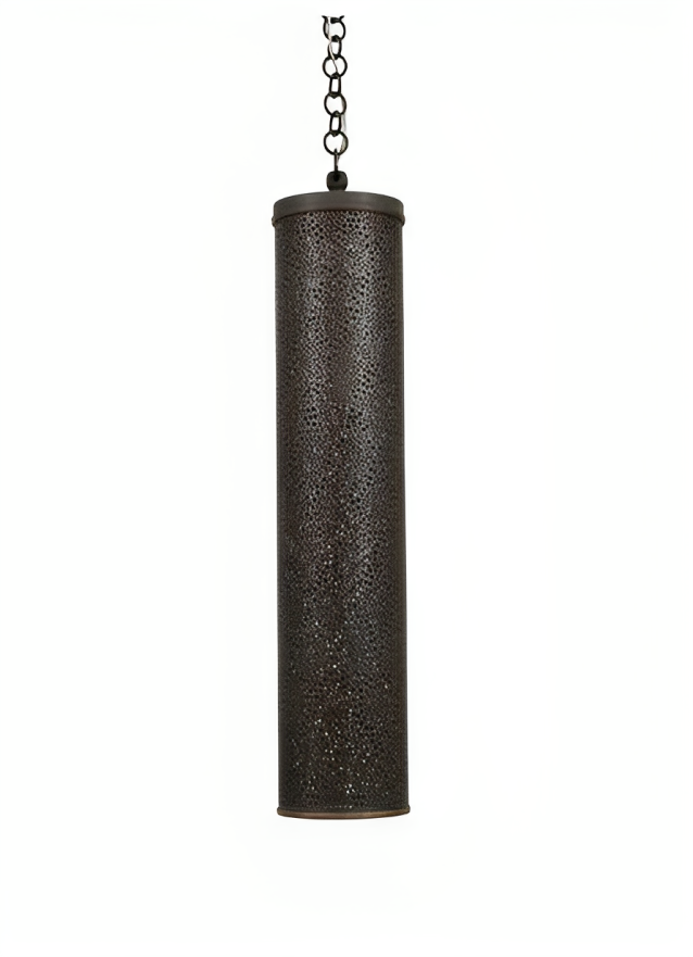 L'écho de la modernité : suspension cylindre en cuivre grand 63x13cm