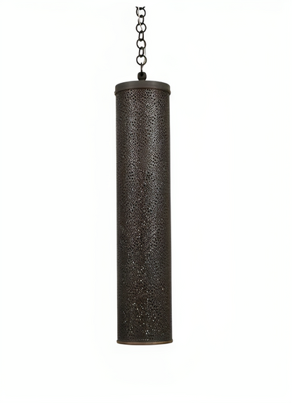 L'écho de la modernité : suspension cylindre en cuivre grand 63x13cm