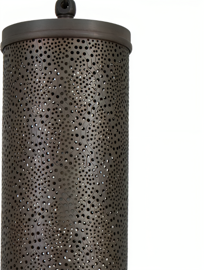 Das Echo der Moderne: Zylinderanhänger aus Kupfer, groß, 63 x 13 cm