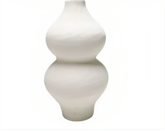 曲線美のアラバスター陶器の花瓶