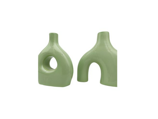 Lot de 2 : Paire de vases en céramique Verdant Embrace