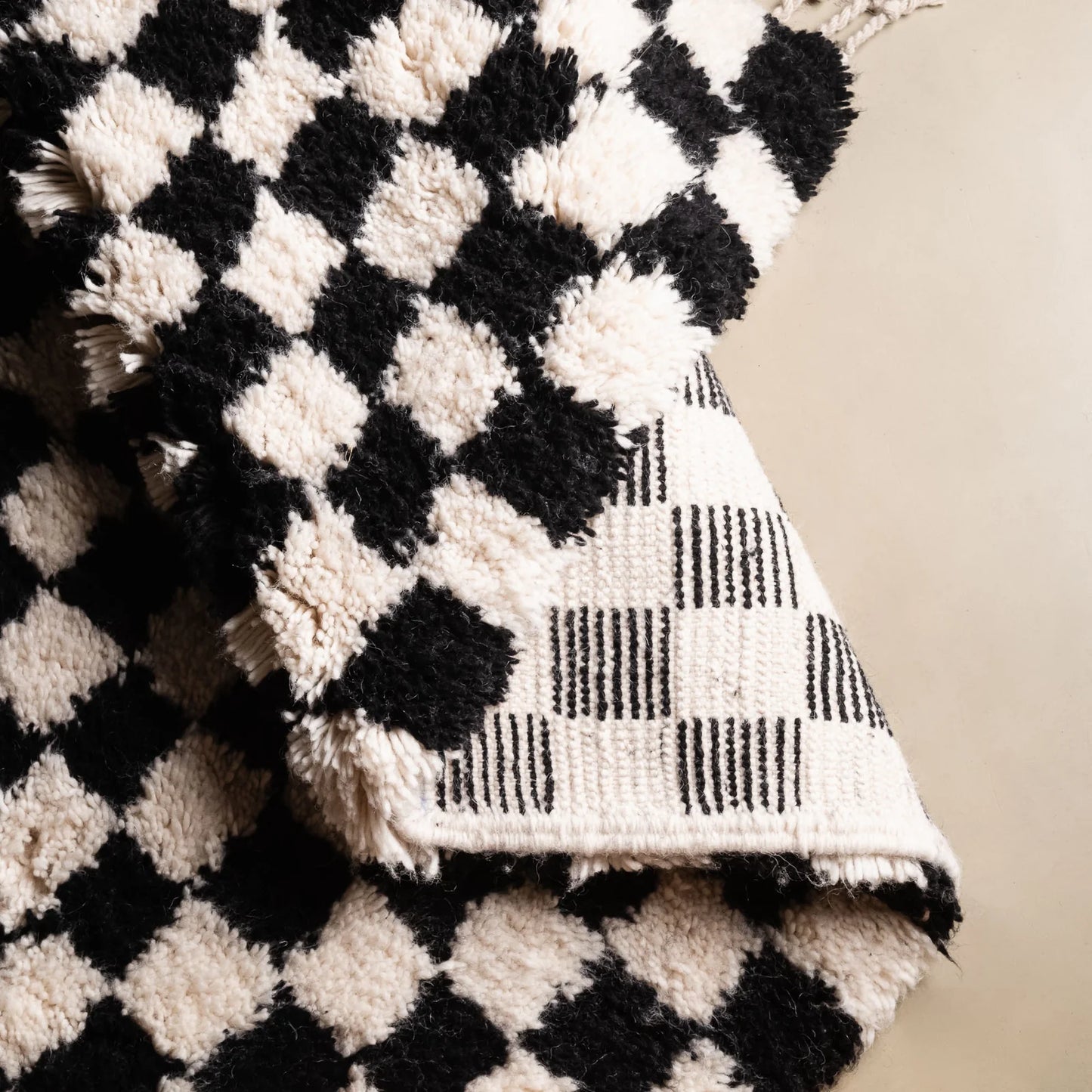 Casablanca Checkered - Tapis en laine tissé à la main - Élégance intemporelle - Plusieurs tailles