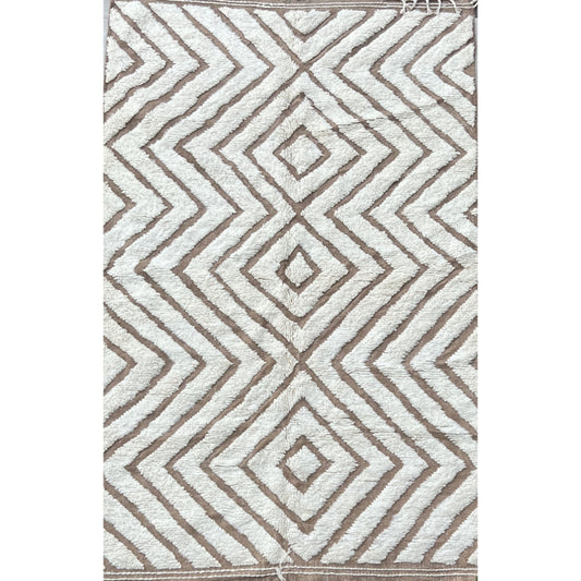 Harmony - Artisan natural wool rug-Multiple sizes - White and Beige