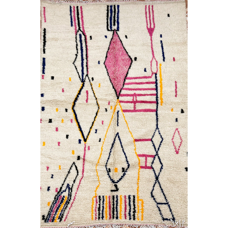 Harmony in Threads – Artistic Wool Moroccan Berber Rug, 300x200 cm