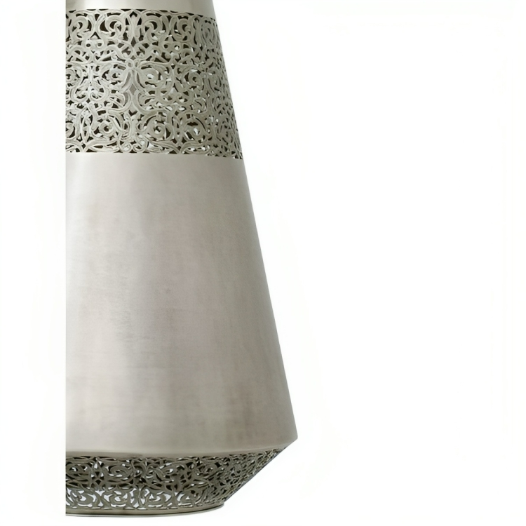 Plafonnier moderne, luminance argentée, grand, 55x33 cm