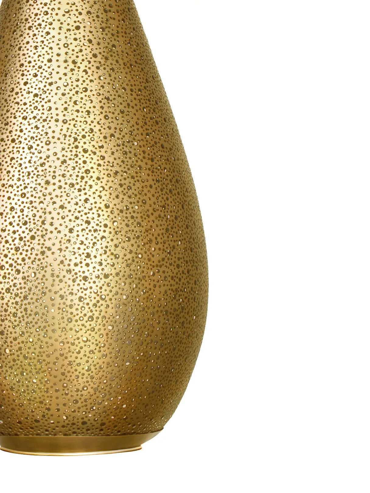 Goutte de joie dorée: pendentif en cuivre-grand, 58x20 cm