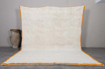 Orange and white Moroccan Rug