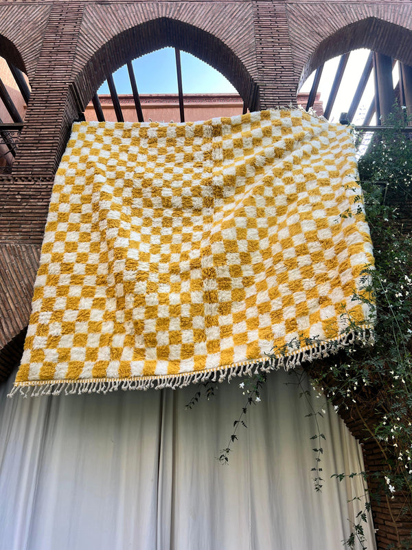 Checkered Moroccan Rug