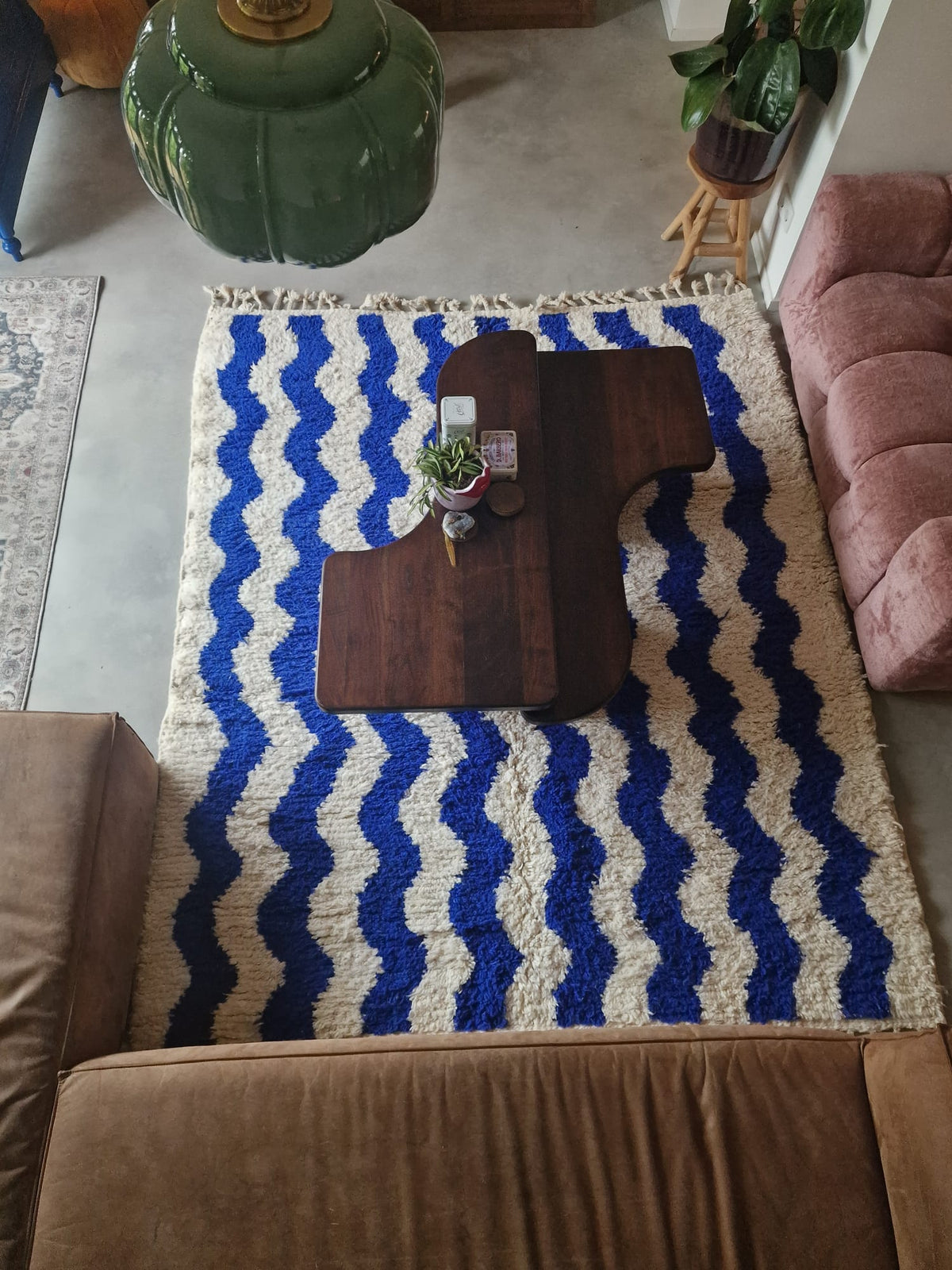 Tahannaout – Handmade Blue Moroccan Rug