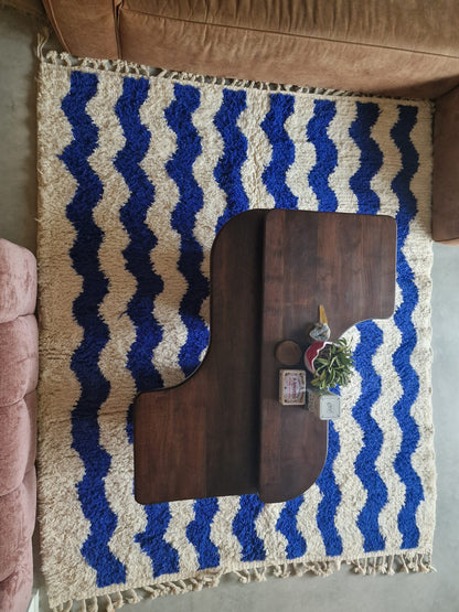 Tahannaout – Handmade Blue Moroccan Rug
