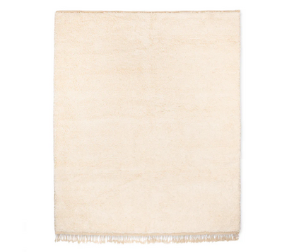  White Minimalist Moroccan Area rug