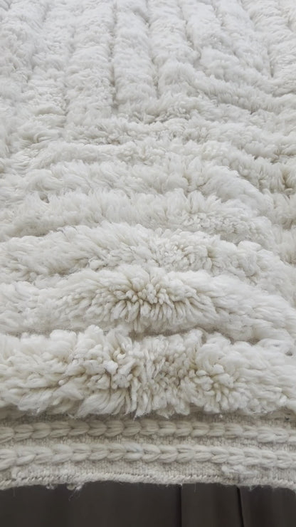 Authentic white Moroccan rug 