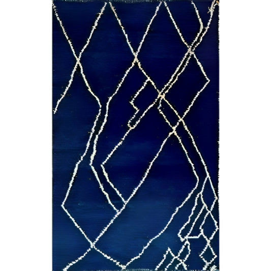 アズールの手織りウールラグ-250x150 cm